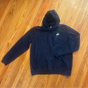 Nike Men’s Navy Blue Pullover Hoodie Size Large | Classic Swoosh